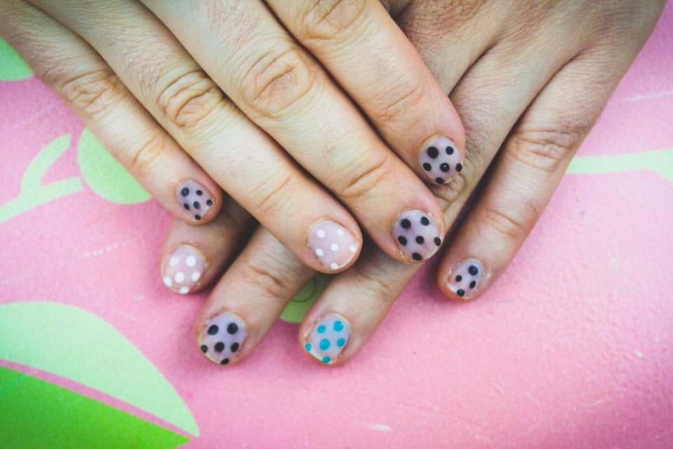 10. Floral Nail Art with Lines and Dots - wide 1