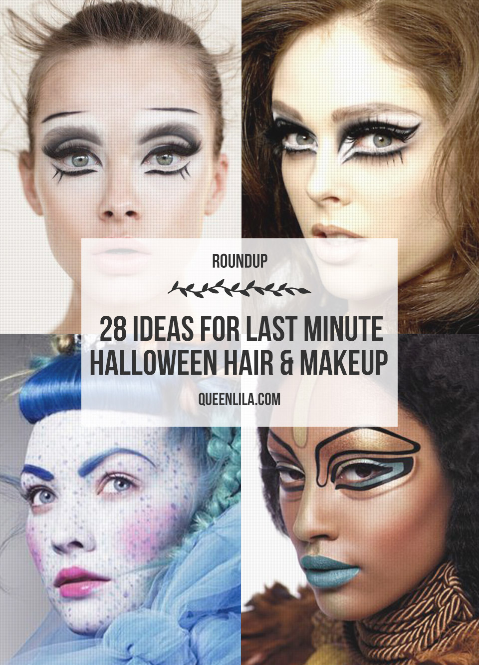 28 ideas for last minute Halloween hair & makeup | Roundup | Queen Lila